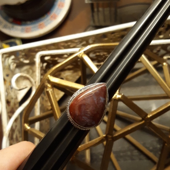 New Rhodochrosite 925 Silver Ring. - Picture 6 of 8